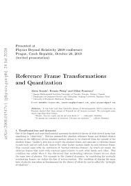 As a result, they put a big emphasis on the physics and manufacturing of physical devices and integrated circuits. Pdf Reference Frame Transformations And Quantization