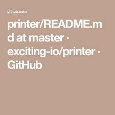 Printer Readme Md At Master Exciting Io Printer Github Printer Arduino Github