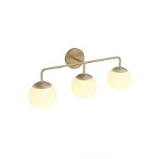 Castell Collection 3 Globe Vanity Aged Brass Modern Bathroom Lighting Black Bathroom Light Fixtures Vanity Lighting
