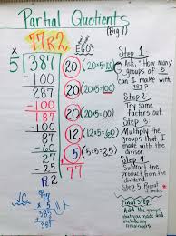 Anchor Chart Partial Quotients School Days Math Charts