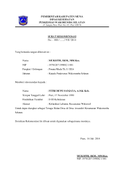 Dan berikut kami akan memberikan contoh surat lamaran kerja 4. Contoh Surat Rekomendasi Kerja Dari Kepala Puskesmas