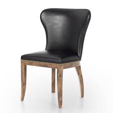 Ours are designed with the right proportions to be comfortable to sit in until dessert. Richmond Black Leather Dining Chair