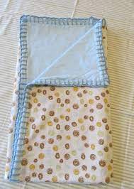 Crochet Edge Baby Blanket Double Sided Flannel Sewing Fleece Sewing Fabric Crochet Crafts
