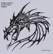 A free cross stitch pattern of a unicorn for you! Smashwords Dragon Head 3 Cross Stitch Pattern A Book By Mother Bee Designs