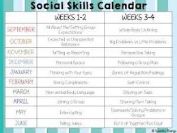Social Skills Calendar Teaching Plan Social Skills Groups Social Skills Lessons Teaching Social Skills