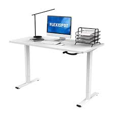 This is simply a regular desk that can rise up with a push of a button and turn into a standing desk. Buy Flexispot Standing Desk Hand Crank Height Adjustable Desk Whole Piece Desk Board Electric Sit Stand Desk Home Office Table White Frame 48x30 Inches White Top Online In Vietnam B08mtq5l6d