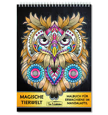 Malbuch Fur Erwachsene Tiere Magische Tierwelt Ausmalbilder Im Mandala Stil Ausmalbuch Mit Spiralbindung Schnittlinie Einseitig Bedruckten Seiten Hochwertiges Dickes A4 Kunstlerpapier Amazon De Topo Malbucher Bucher