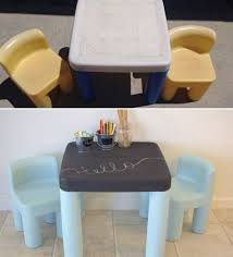 Upgrade A Child S Table In 2020 Kids Outdoor Table Kids Table And Chairs Table Makeover