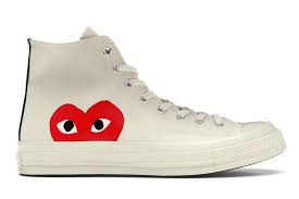 Comme Des Garcons Play X Converse Chuck Taylor 1970s Hi Beige Converse Chuck Taylor All Star 70s Hi Comme Des Garcons Play White In 2020 Converse Chuck Taylor All Star Converse Chuck Taylors