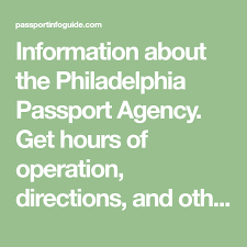 Philadelphia Passport Agency Passport Agency Agency Passport