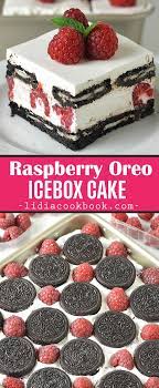 Raspberry Icebox Cake Recipe Icebox Cake Oreo Dessert Desserts With Chocolate Chips