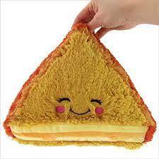 Mini Comfort Food Grilled Cheese An Adorable Fuzzy Plush To Snurfle And Squeeze Food Plushies Food Pillows Mini Grilled Cheeses