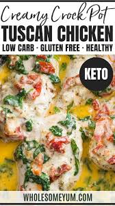 Crock Pot Creamy Tuscan Garlic Chicken Recipe Creamy Tuscan Garlic Chicken Creamy Tuscan Garlic Chicken Chicken Crockpot Recipes Chicken Slow Cooker Recipes