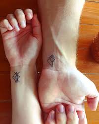 They are extremely rare in viking age . Couple Tattoo Viking Rune Love From The Viking World Facebook