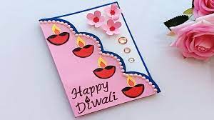 One is the traditional way of making a card using sheets and arts and craft supplies. Diy Diwali Card Handmade Easy Diwali Card Youtube
