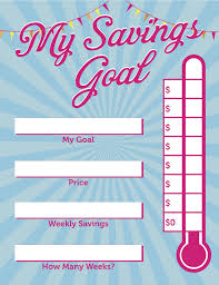 Free Printable My Savings Goal Visual Poster To Help Children Learn To Save Money Parenting Fun Every Day Saving Money Chart Money Chart Savings Chart
