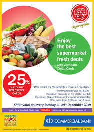 Food city is an american supermarket chain with stores located in alabama, georgia, kentucky, tennessee, and virginia. Enjoy 25 Discount On Combank Credit Card At Cargills Food City