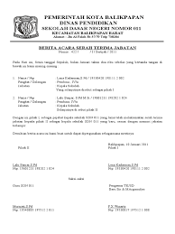 Yang bertanda tangan di bawah ini : Contoh Surat Berita Acara Serah Terima Jabatan Kepala Sekolah