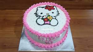 Hello Kitty Cake Easy How To Make Birthday Cake Youtube