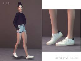 Sims 4 shoes cc • custom. The Sims Resource Super Star Sneakers Female Version