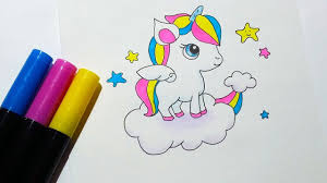 How To Draw A Cute Rainbow Unicorn Easy Step By Step For Kids And Beginners Rainbow Drawing Cute Rainbow Unicorn Unicorn Drawing