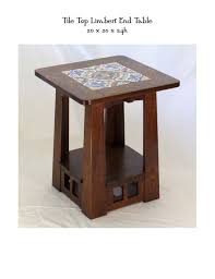 Tile Top Limbert End Table Craftsman Furniture Stickley Furniture Craftsman Style Furniture