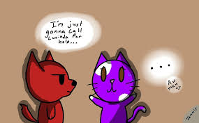 Oops (Aphmau and Aaron as a cat and a wolf)
