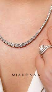 Miadonna Lab Grown Diamond Tennis Necklace Tennis Necklace Lab Created Diamond Rings Engagement Lab Diamond Engagement Ring