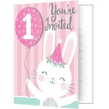The first year of your baby is a major milestone. 8ct Bunny Print 1st Birthday Party Invitations Target