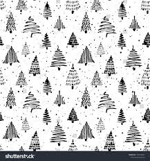 Black And White Christmas Tree Doodle Christmas Tree Seamless Pattern Vector Illustration Black And White Hand Drawn Christmas Tree Doodle Sketch Seamless Patterns Tree Doodle How To Draw Hands
