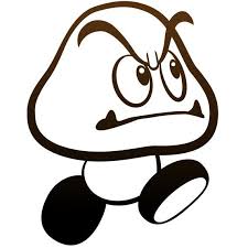Gooba Svg Flat Mario Brothers Mario Kart Nintendo Luigis Etsy In 2021 Mario Svg Character Outline