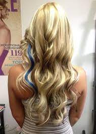 Blonde hair takes the dye well and provides a nice contrast to the base color. Blonde Hair With Red Lowlights Images Hair Styles Hair Streaks Hair Pictures