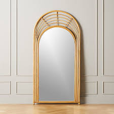Natural Rattan Floor Mirror Cb2 In 2020 Floor Mirror Modern Floor Mirrors Rattan Mirror