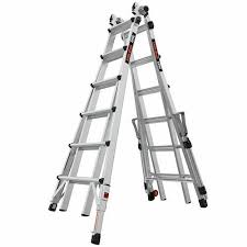 Epic Little Giant Ladder with Ratchet Levelers, Safety Rails 300lb rated |  eBay