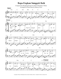 Lirik chord lagu kunci gitar piano indonesia dan barat. Bapa Engkau Sungguh Baik Not Angka Kami