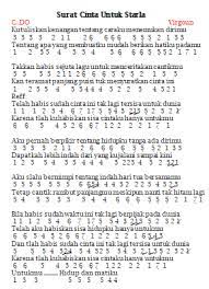 G c ku tuliskan kenangan tentang d g caraku menemukan dirimu em am tentang apa yang membuatku mudah d g berikan hatiku padamu. Chord Lagu Ku Surat Cinta Untuk Starla Virgoun