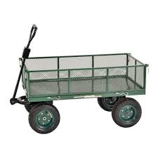 Muscle Rack 5 Cu Ft 24 In W Mesh Wire Utility Cart With Removable Sides 800 Lb Capacity Cw4824 The Home Depot Utility Wagon Utility Cart Garden Wagon