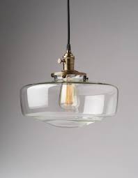 Large Clear Glass Schoolhouse Light Fixture Pendant Etsy In 2020 Clear Glass Pendant Light School House Lighting Pendant Light Fixtures