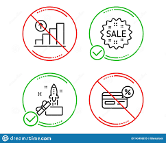 Innovation Sale And Graph Chart Icons Set Cashback Sign