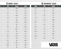 Timeless Vans Shoe Size Conversion Chart Boys Shoe Size