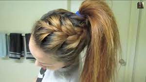 French Braid Pony Tail Easy Hairstyles Easy Hairstyles For School Hair Styles