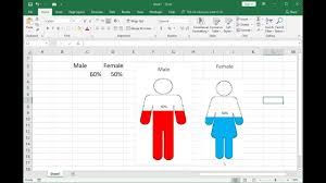 How To Make Amazing Male Female Chart In Ms Excel Easy