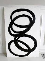 Many of these living room wall art ideas rely on a quality paint job. Am Dolce Vita Diy Black And White Abstract Art Abstract Art Diy Black And White Abstract Modern Wall Art Diy