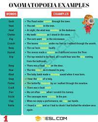Onomatopoeia Definition Onomatopoeia Words List With Examples 7esl Onomatopoeia Onomatopoeia Definition Onomatopoeia Examples