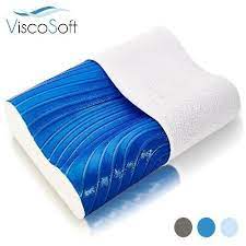 Comfort Sleep Contour Memory Foam Pillow Cooling Gel Support Neck Shoulder New Viscosoft Contour Pillow Gel Pillow Best Pillow
