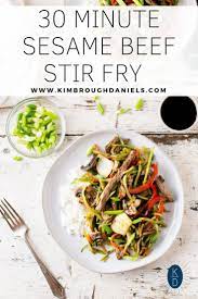 30 Minute Sesame Beef Stir Fry With Mann S Organic Super Blend Kimbrough Daniels Recipe Beef Stir Fry Sesame Beef Veggie Recipes Healthy