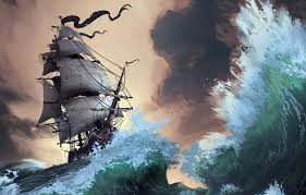 Maybe you would like to learn more about one of these? Wallpaper Waves Fantasy Storm Pirate Ship Artist Ship Digital Art Artwork Fantasy Art Sails Sailing Ship Lorenzo Lanfranconi Images For Desktop Section Fantastika Download