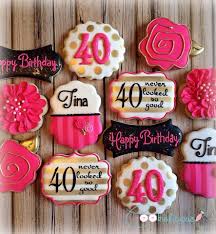 40th Birthday Cookie Cake Ideas Pin By Gee You Re Sweet On Party Birthday Cookies Iced Cookies Happy Birthday Cookie