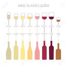 Wine Glasses And Bottles Guide Infographic Colorful Vector Wine