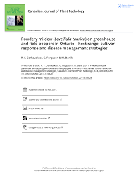 For questions about any science mooc. Pdf Powdery Mildew Leveillula Taurica On Greenhouse And Field Peppers In Ontario Host Range Cultivar Response And Disease Management Strategies